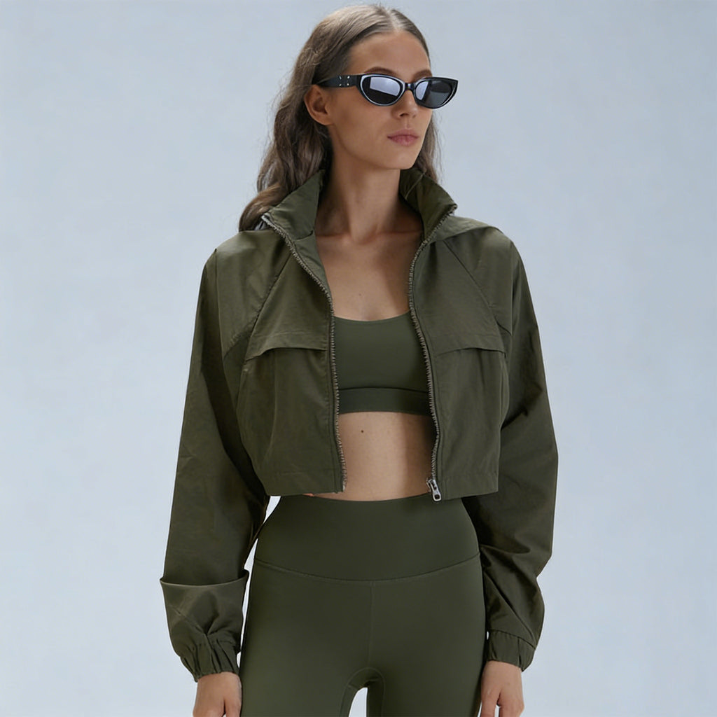 Damen Slim Fit Outdoor Fitnessjacke