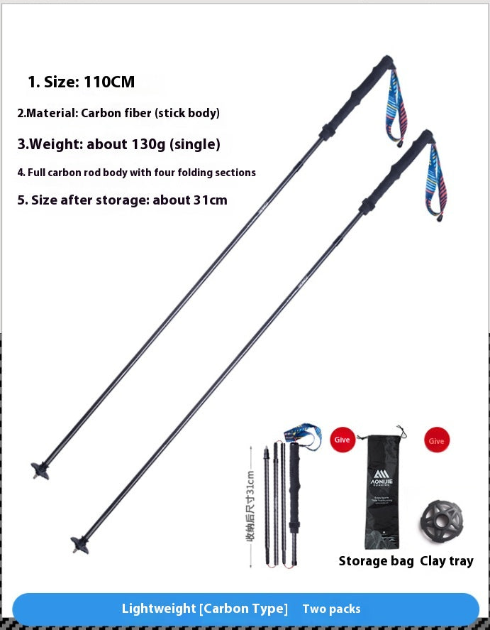 Zusammenklappbarer Carbon-Trekkingstock 110 cm – Bild 9 | LuxeStyle
