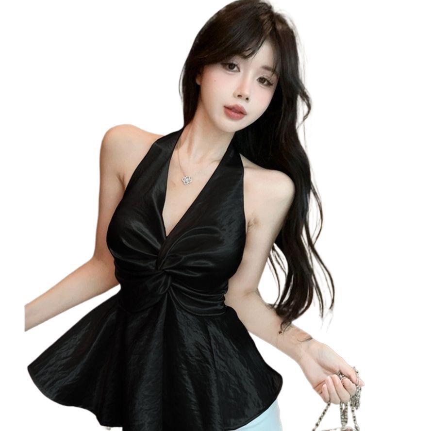 Rückenfreie Figurumspielende Halter-Neck Camisole