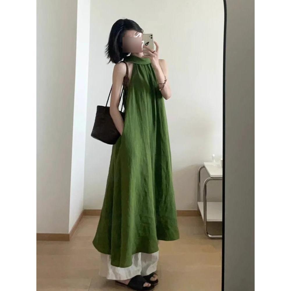 Vintage Halterneck-Kleid aus Acetatfaser