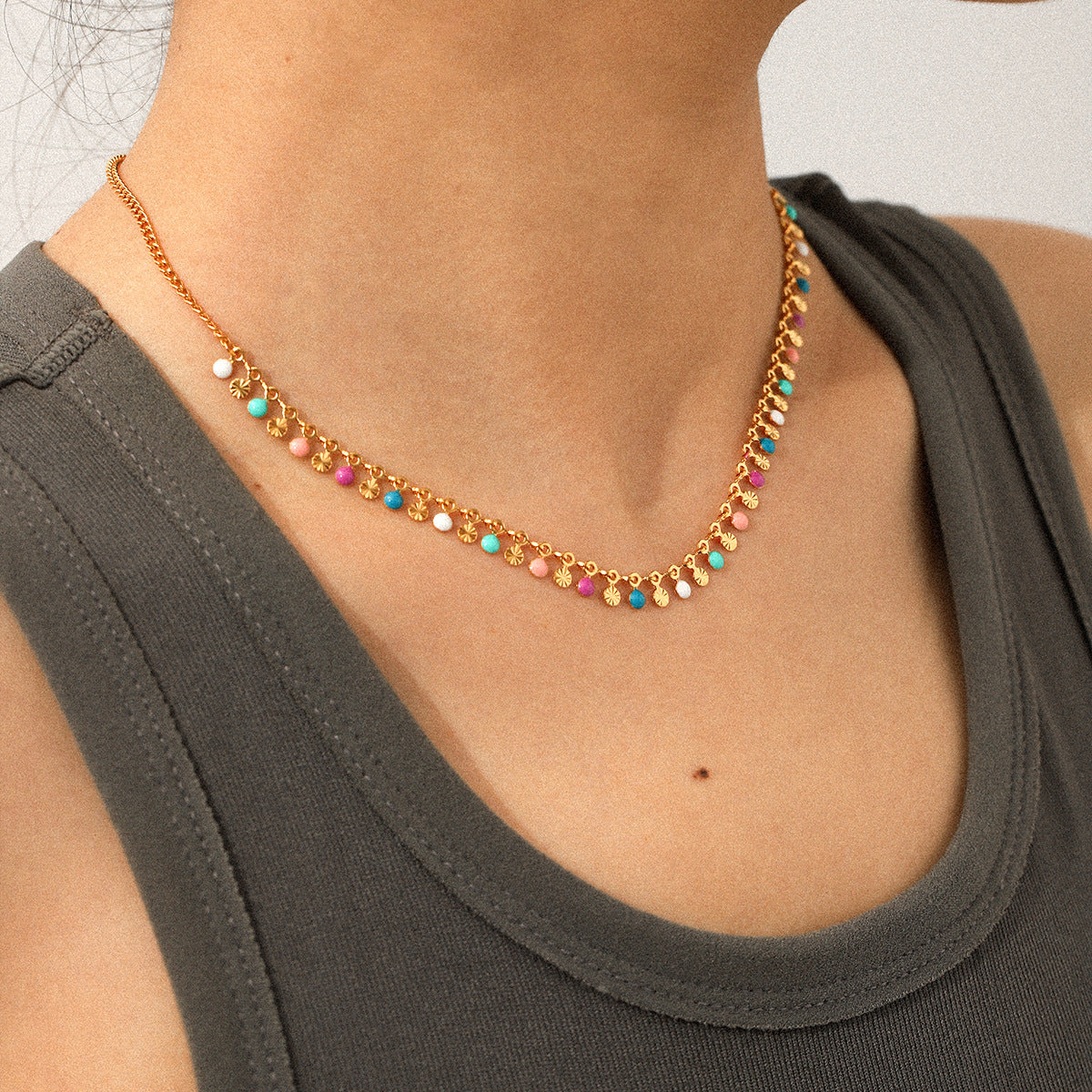 Buntes Ölschmuck-Halsband