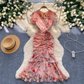 Chiffon-Meerjungfrauenkleid mit Blumenmuster – Bild 13 | LuxeStyle