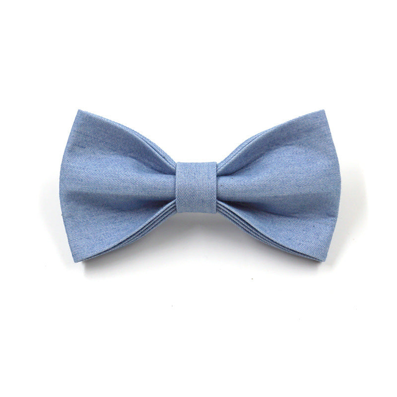 Halsband & Leine Set aus Denim mit Fliege – Bild 3 | LuxeStyle