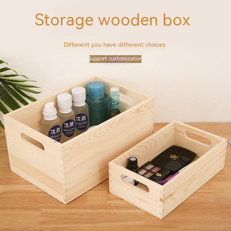 Holz-Aufbewahrungsbox im Retro-Stil