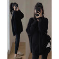 Mid-length Loose Fit Damen Pullover