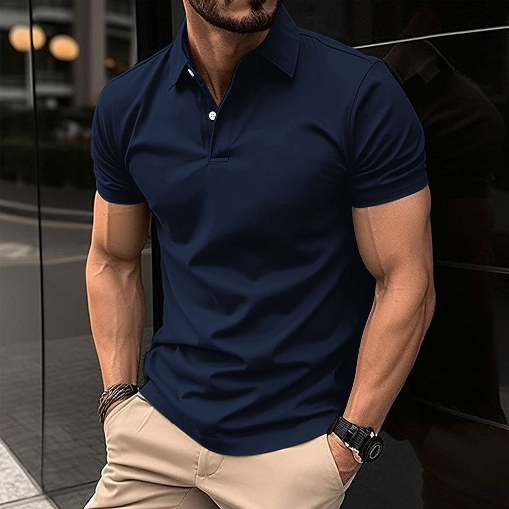 Polo-Shirt Kurzarm Herren – Unifarben