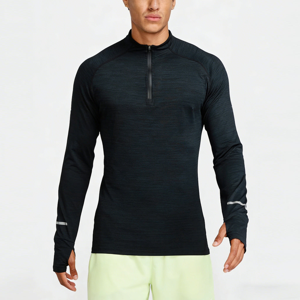 Trainingsshirt Langarm mit halbem Reissverschluss – Bild 6 | LuxeStyle