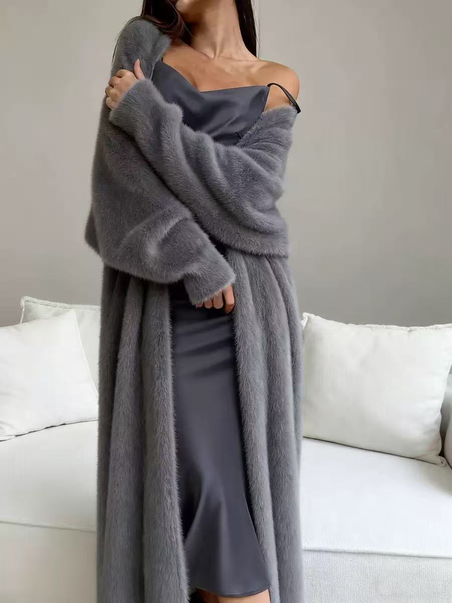 Flauschiger Oversized Strick-Cardigan
