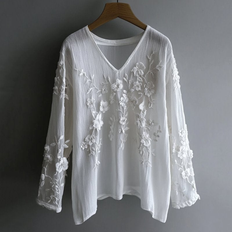 Langarm-T-Shirt mit 3D-Effekt – Bild 5 | LuxeStyle