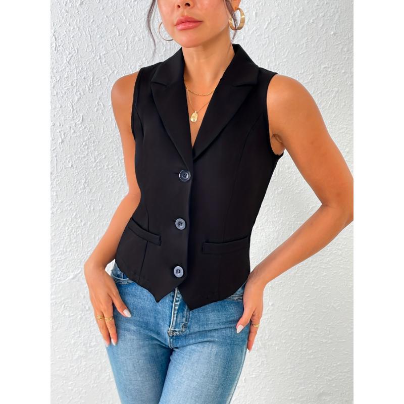 Elegante Chenille-Weste mit Streifenmuster