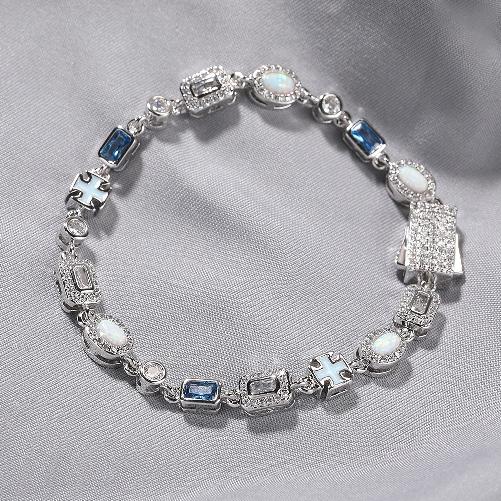 Luxuriöses 6 mm Blau‑Glasur‑Armband – Bild 1 | LuxeStyle