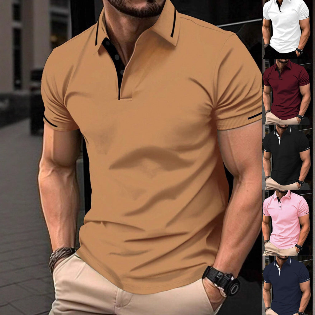 Herren Sport-Casual T-Shirt mit Reverskragen
