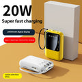 Kompakte Powerbank mit Schnellladekabel