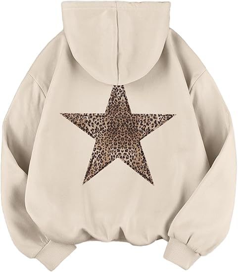 Kapuzenpullover mit Leo- und Sternenprint