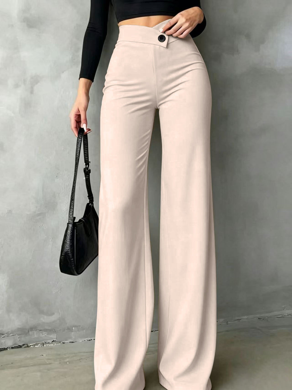 Elegante High-Waist Hose mit weitem Bein