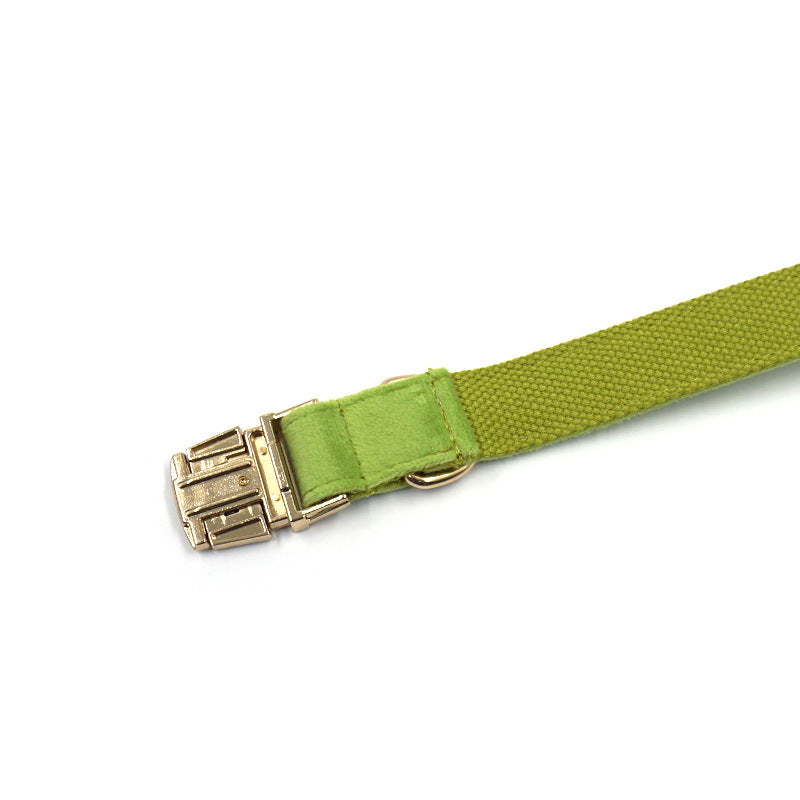 Grüner Stoff-Halsband – Bild 3 | LuxeStyle