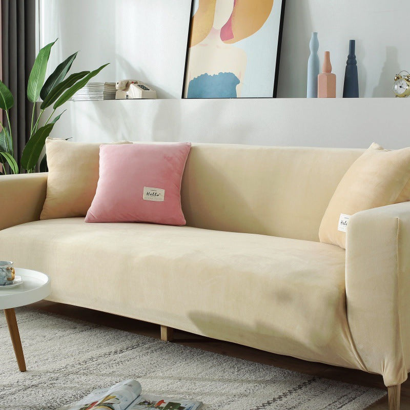 Elastischer Sofaüberzug aus Flanell