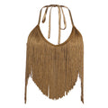 Neckholder-Top mit Schnürung und Quasten – Ansicht 6