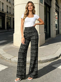 High-Waist Straight-Leg Hose im French-Stil
