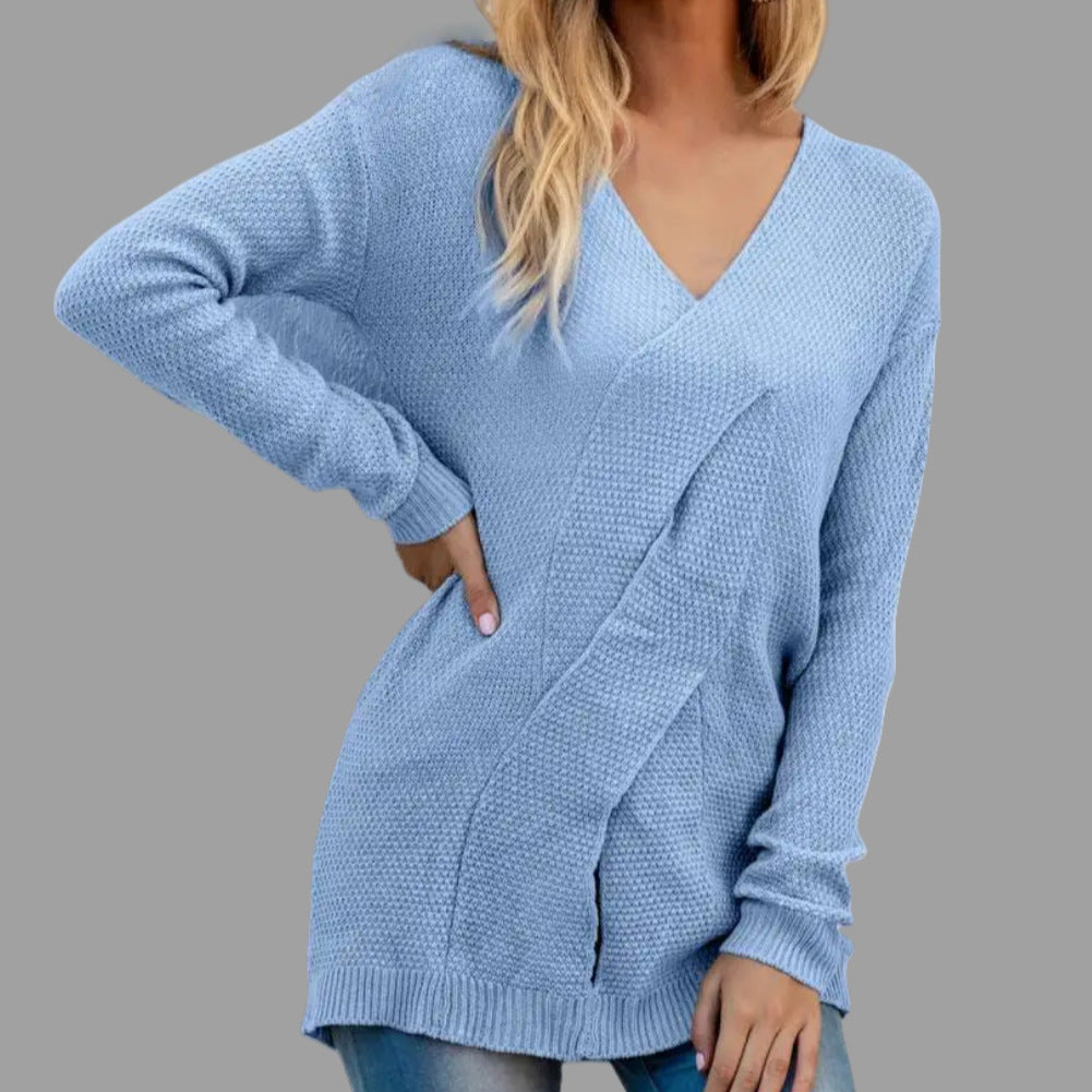 Strickpullover mit V-Ausschnitt
