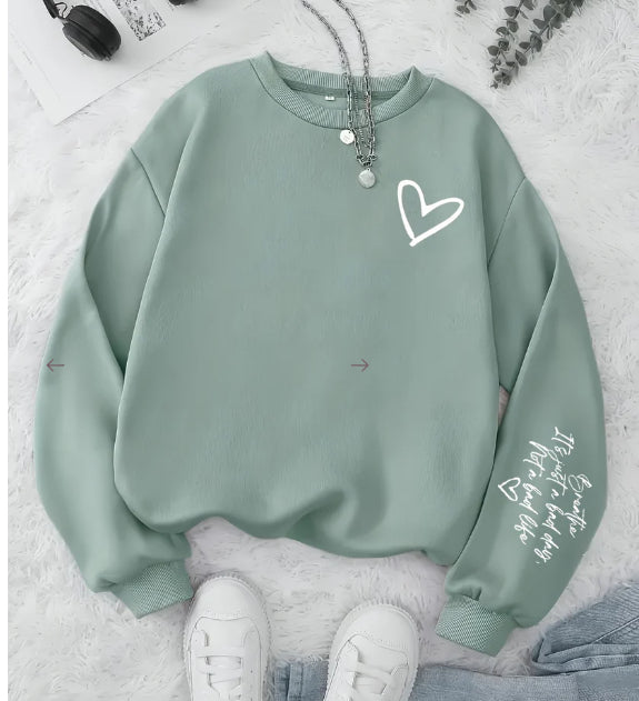 Trendiges Rundhals-Sweatshirt für Damen