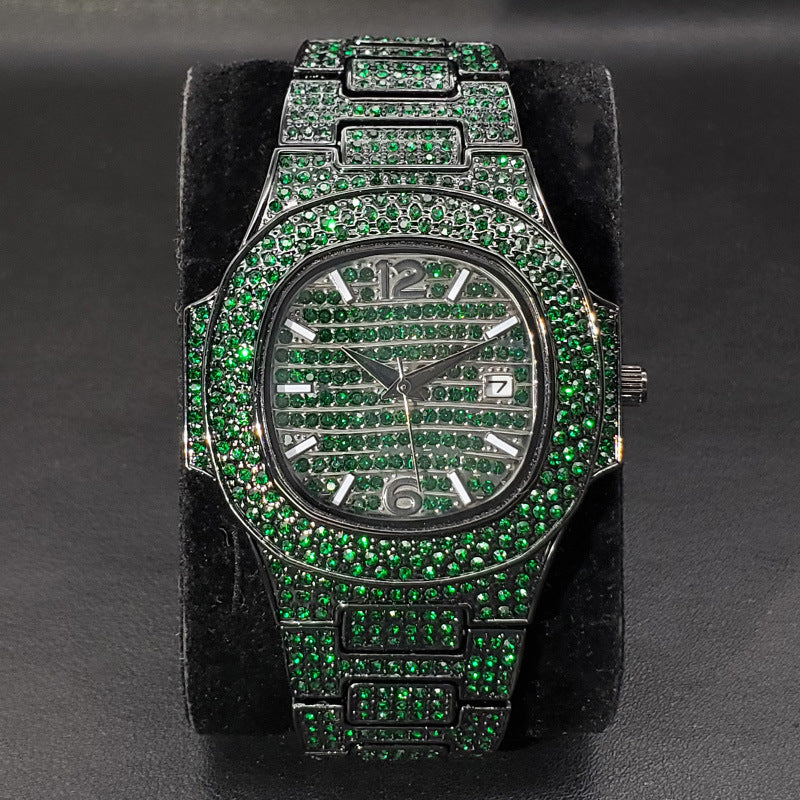 Diamant-Rap-Hip-Hop Armbanduhr
