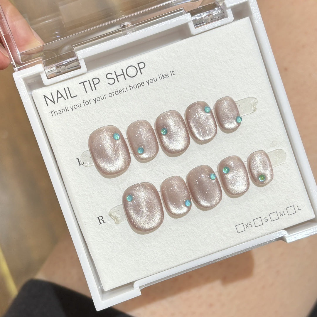 Cat's Eye Nails: Abnehmbare Sticker in Mint – Bild 7 | LuxeStyle
