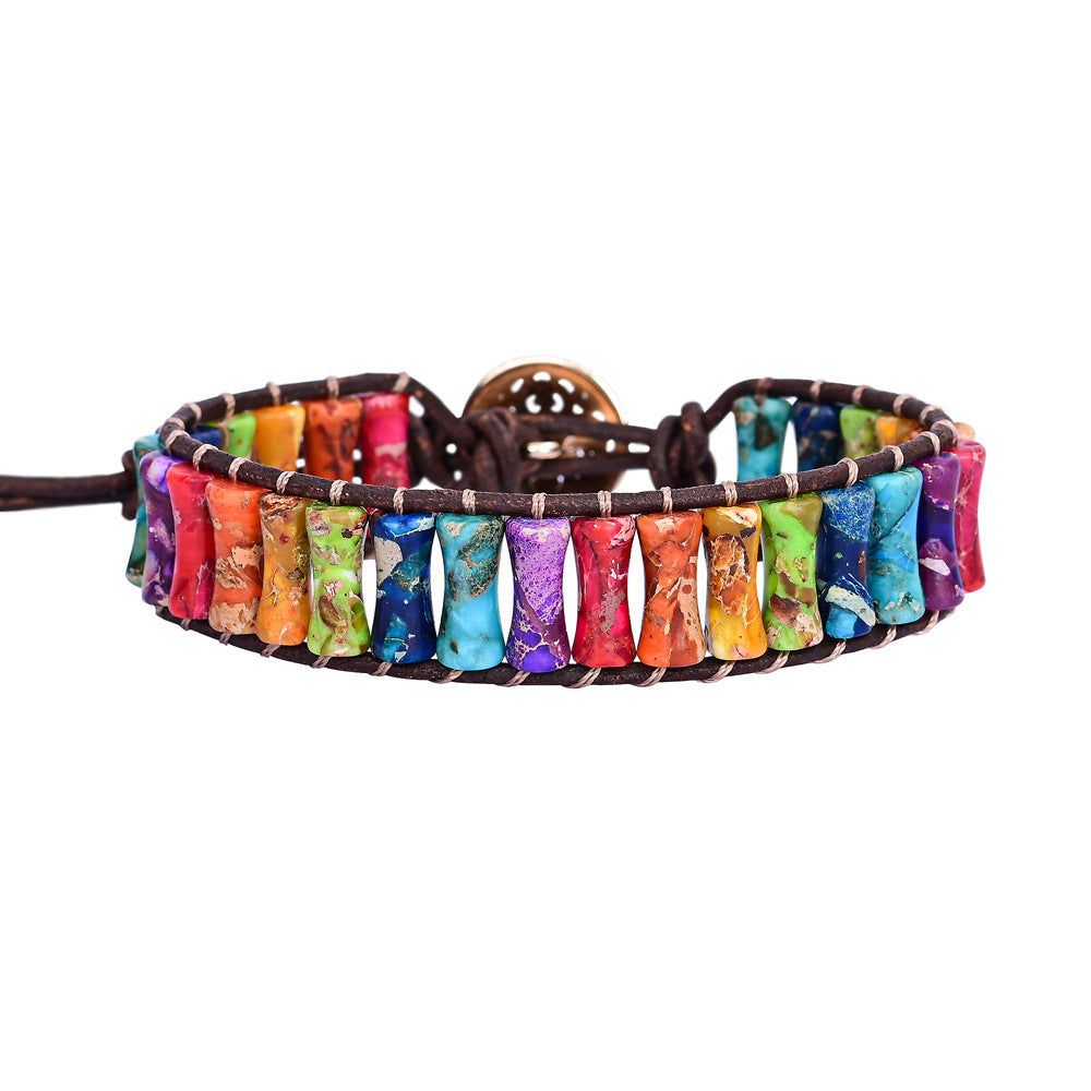 Boho-Armband mit mehrfarbigen Imperial-Steinen – Bild 2 | LuxeStyle