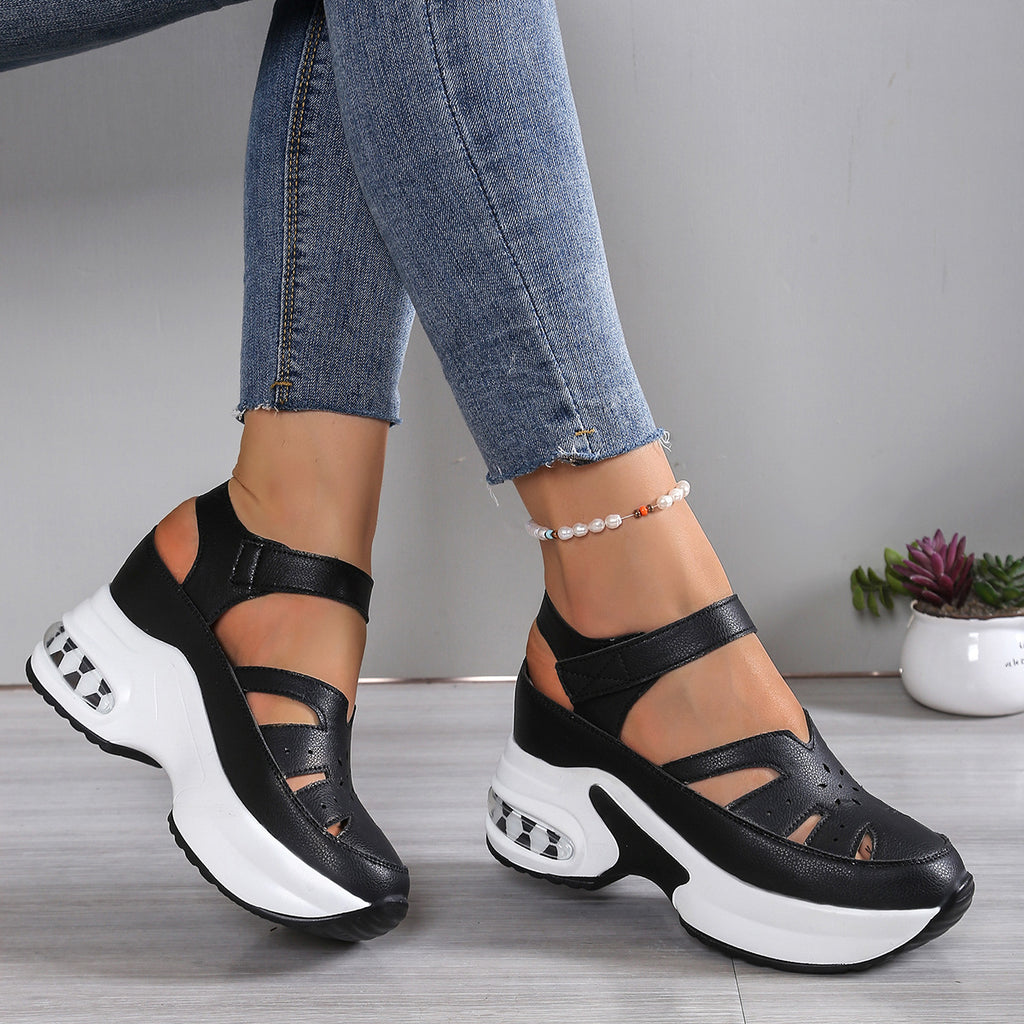 Damen Plateau-Sandalen mit Hohlmuster – Bild 4 | LuxeStyle
