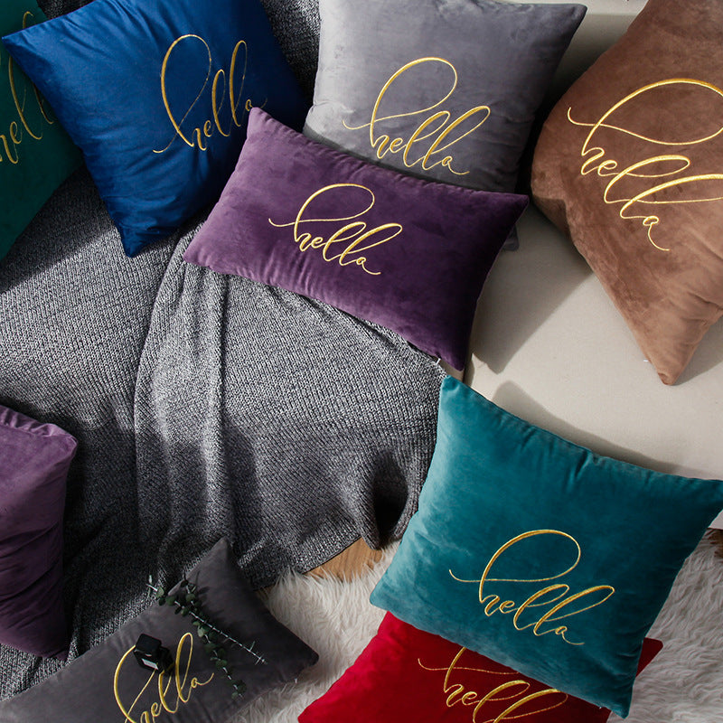 Samtkissen mit Goldfaden-Stickerei – Bild 12 | LuxeStyle