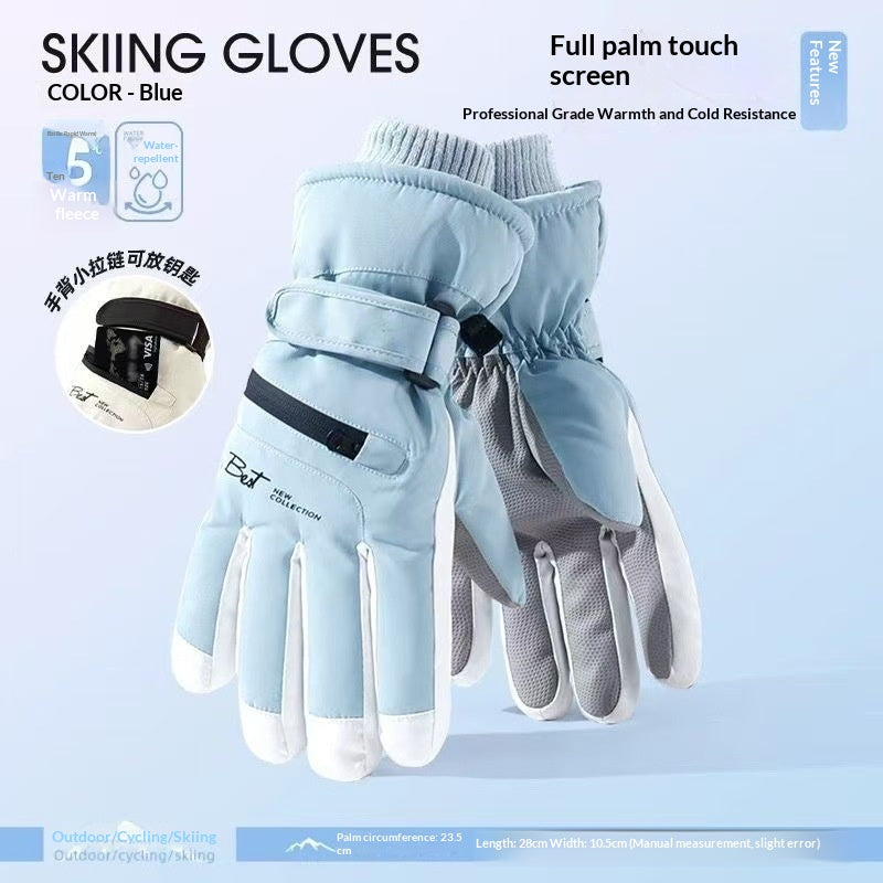 Damen Fleece-gefütterte 5-Finger-Handschuhe