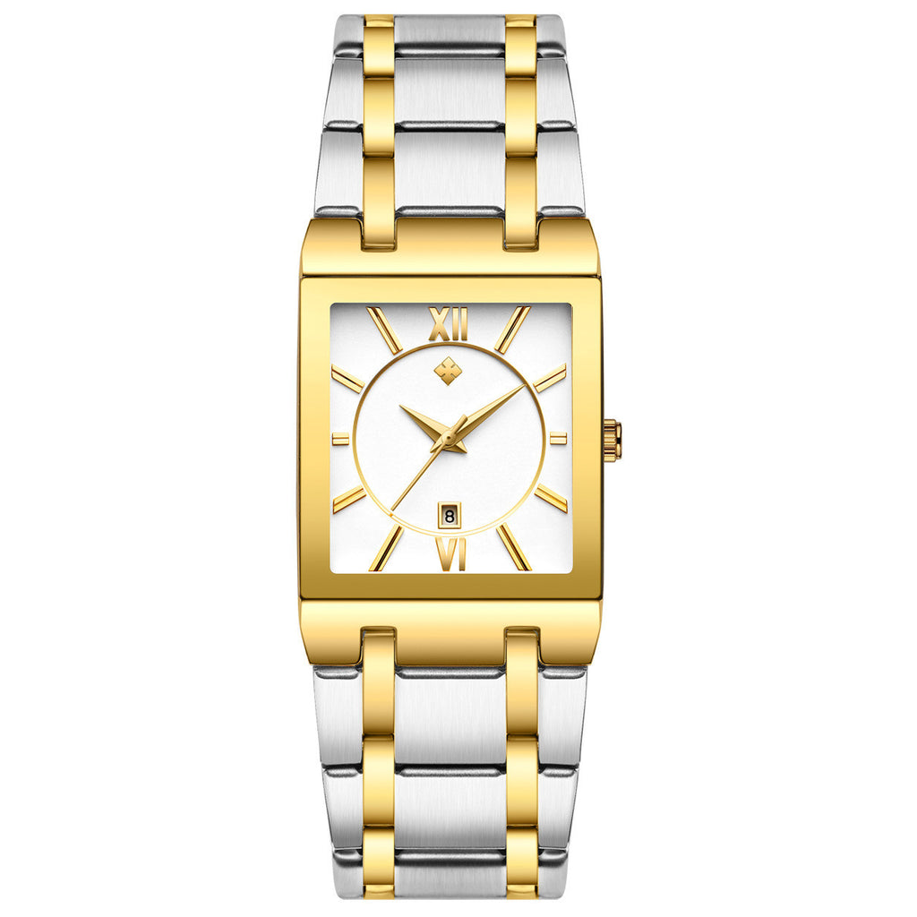 Quarz-Herrenuhr mit eckigem Stahlgehäuse – Bild 11 | LuxeStyle
