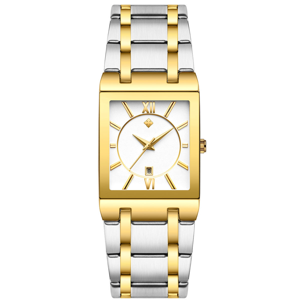 Quarz-Herrenuhr mit eckigem Stahlgehäuse – Bild 11 | LuxeStyle