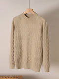 Herren Retro Strickpullover Einfarbig