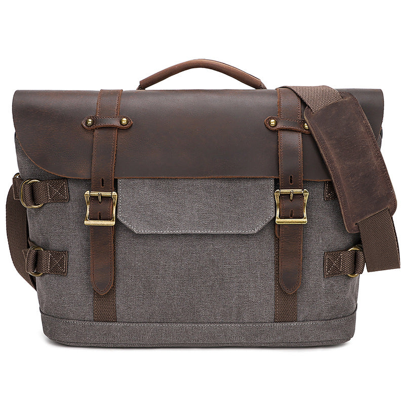 Canvas Schultertasche für Herren – wasserdicht – Bild 6 | LuxeStyle