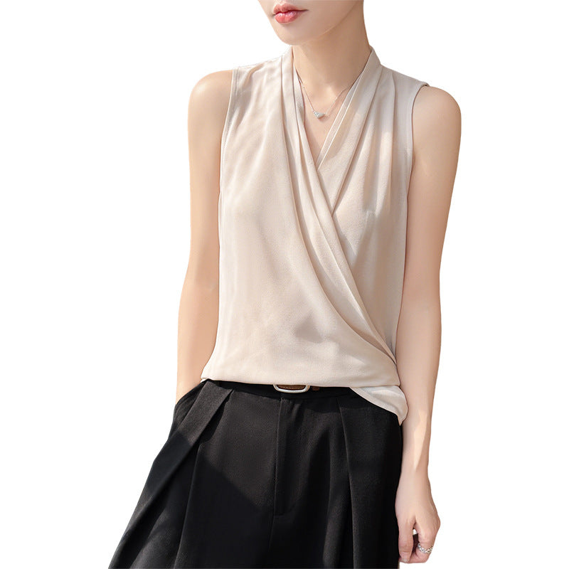 Elegantes Plisseetop mit Taillenschnürung