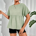 Minimalistisches Leinen-Shirt mit Rundhals