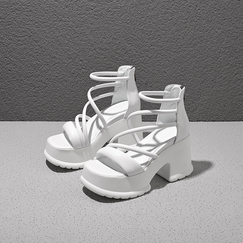 Chunky Plateau-Sandalen mit offener Spitze – Bild 5 | LuxeStyle