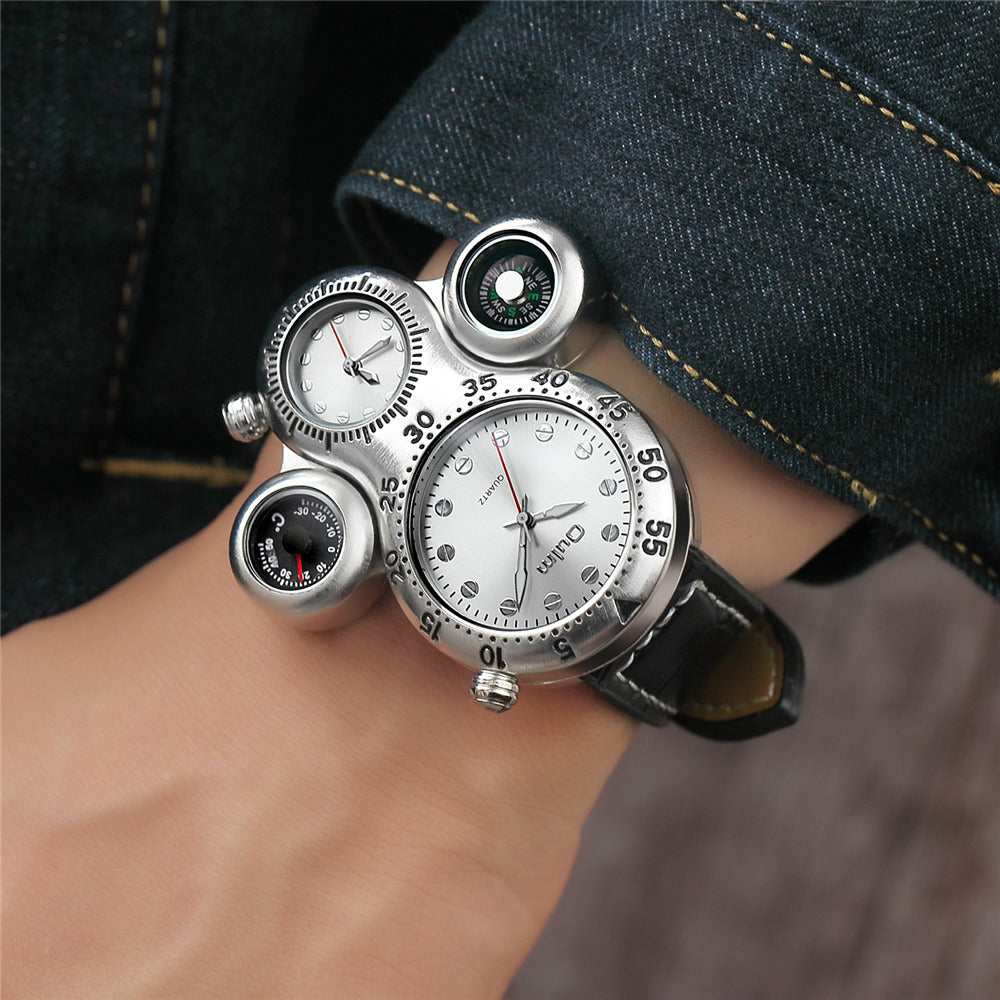 Quarz-Armbanduhr mit Kompass und GMT – Bild 4 | LuxeStyle