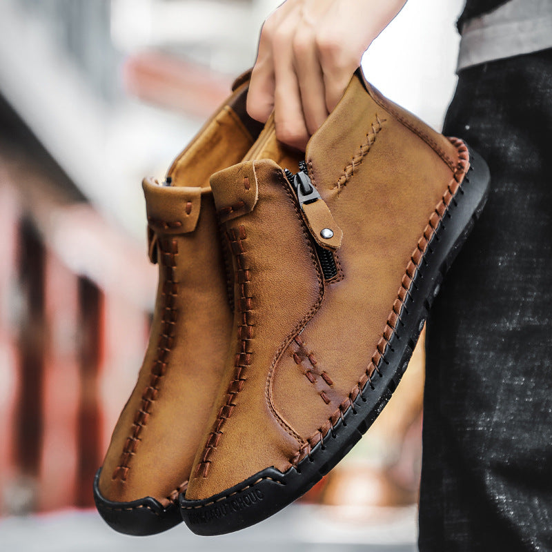 Handgenähte High-Top Herrenschuhe für Draussen – Bild 4 | LuxeStyle