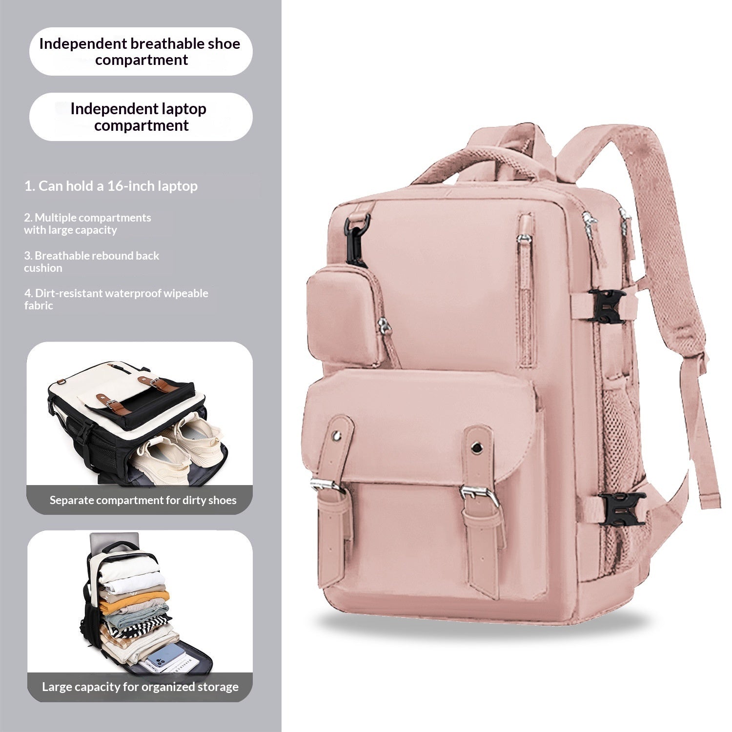 Grosser Laptop-Rucksack für Reise und Studium