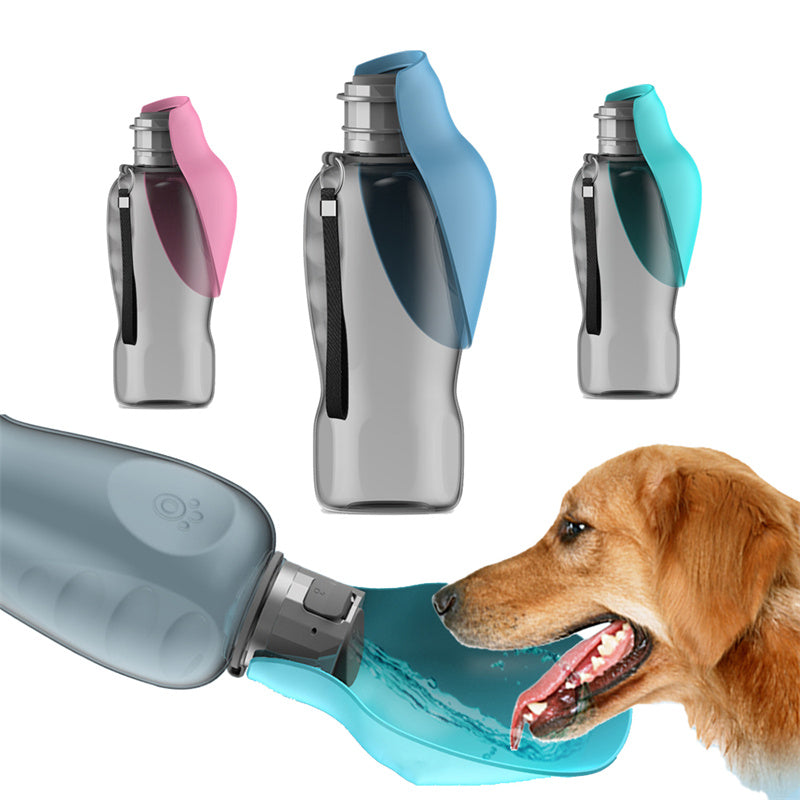 Hunde-Trinkflasche mit Napf – 800ml