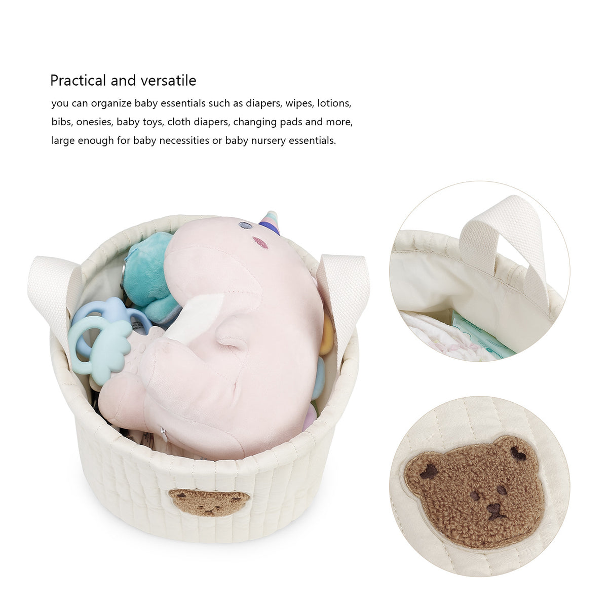 All-Cotton-Aufbewahrungstasche für Baby-und Mütter-Zubehör – Bild 6 | LuxeStyle