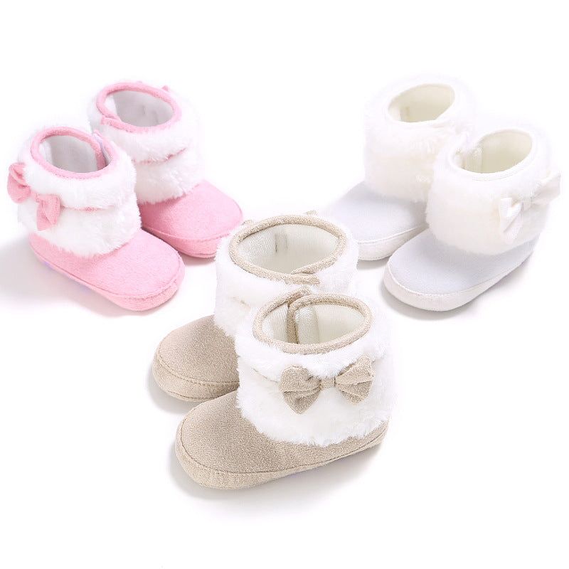 Baby Mädchen Plüsch-Lauflernschuh – Bild 14 | LuxeStyle