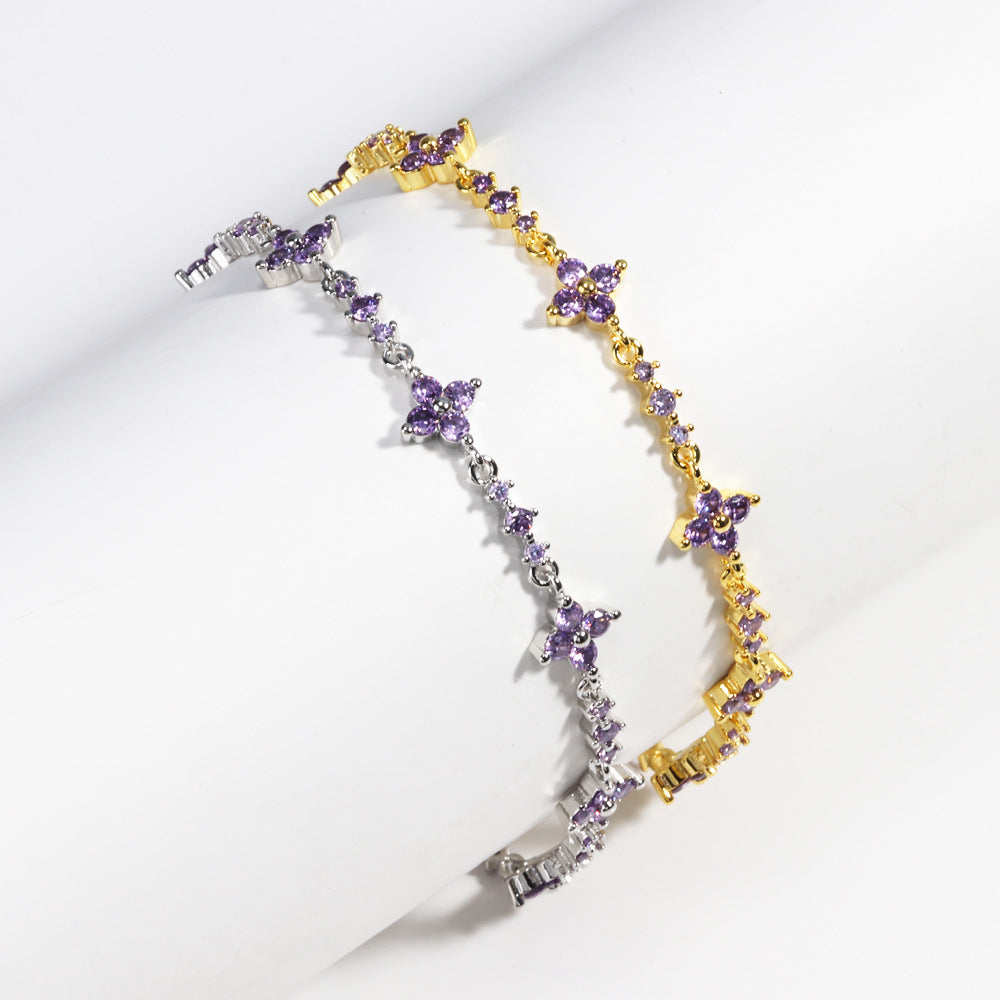 Blumen-Kleeblatt-Armband für Damen – Bild 2 | LuxeStyle