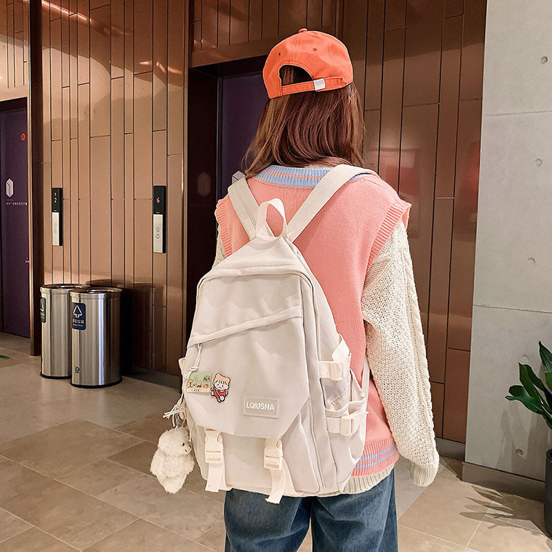 Grosser Nylon-Rucksack für Schule – Bild 10 | LuxeStyle