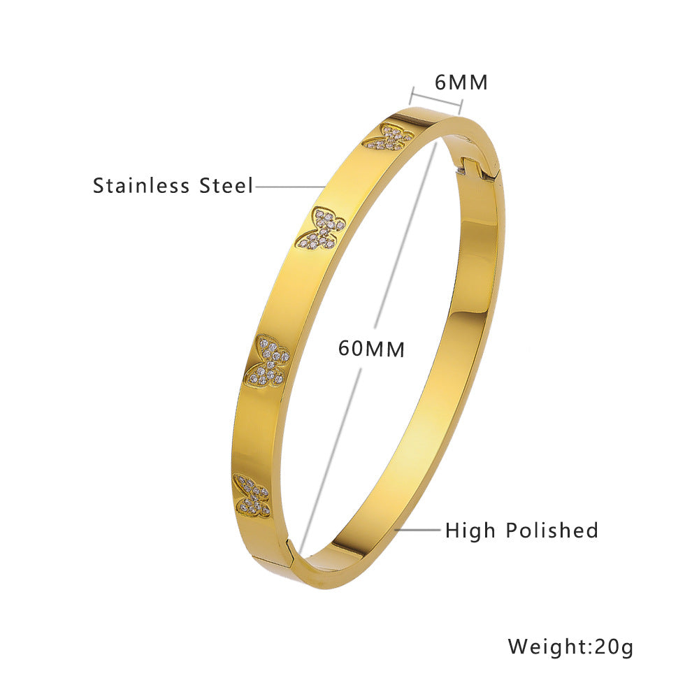 Armband mit Schmetterling aus Edelstahl – Bild 5 | LuxeStyle