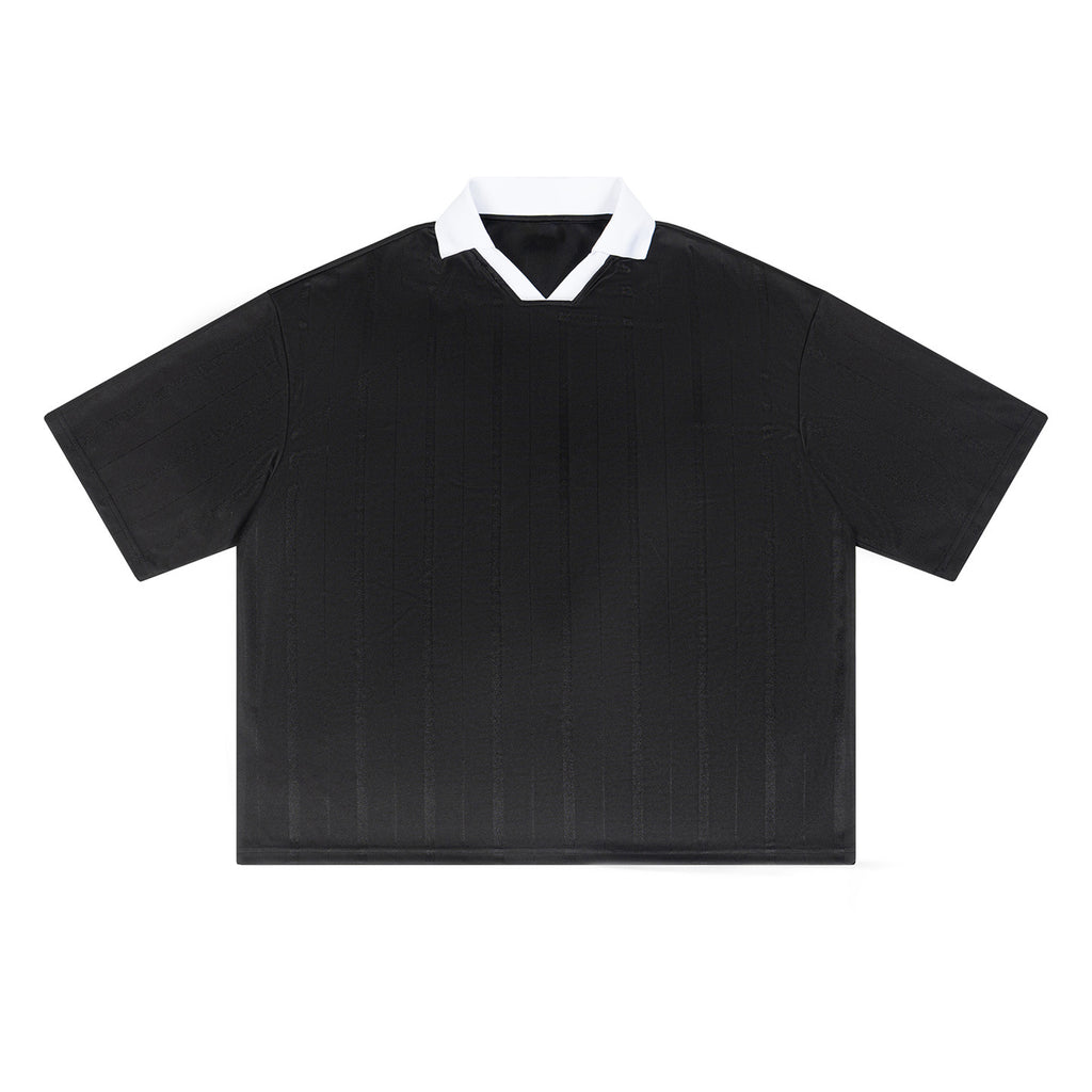 Kontrast-Kragen Sport Top
