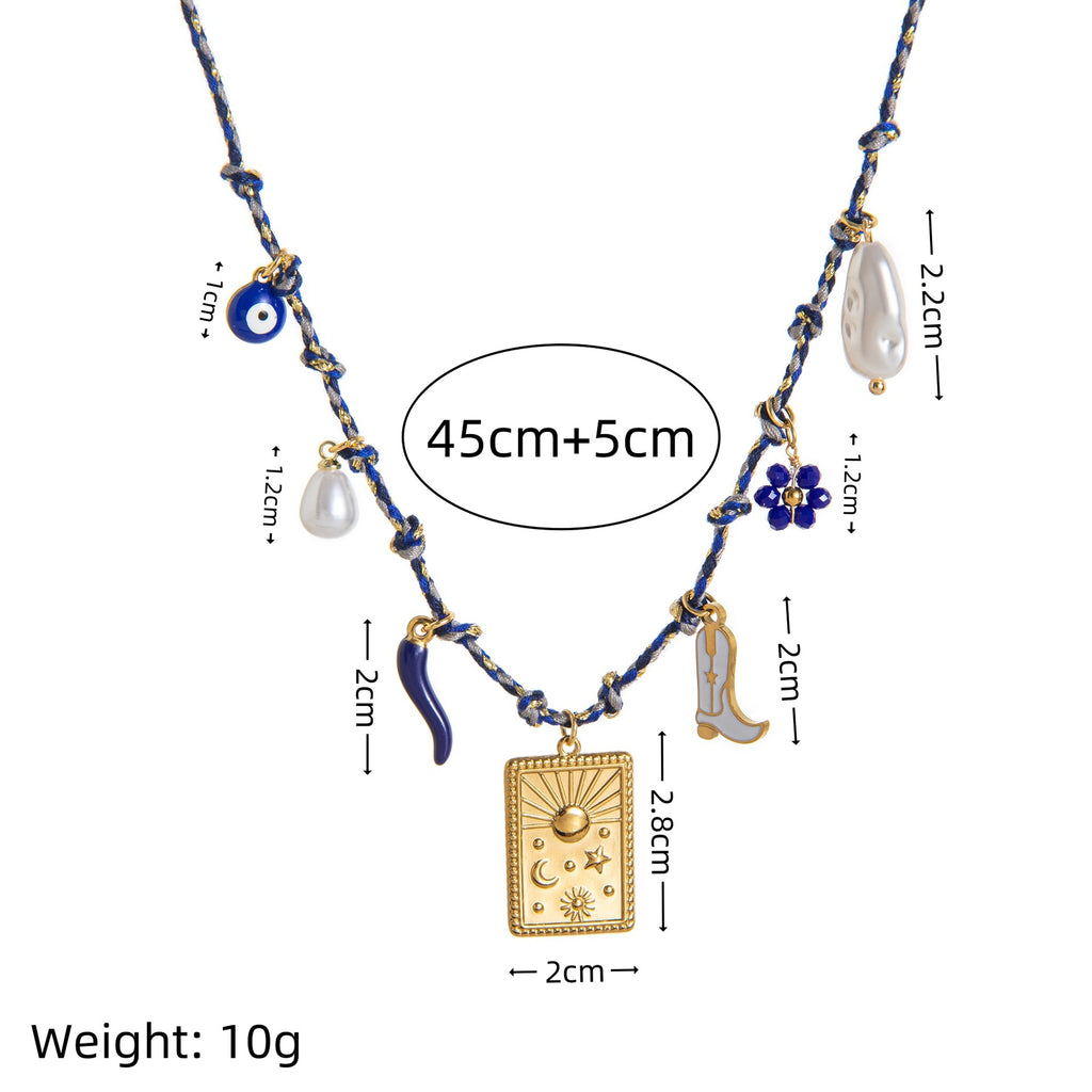 Farbveredeltes Edelstahl-Halsband