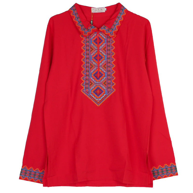 Langarmshirt mit Reverskragen – Bild 2 | LuxeStyle